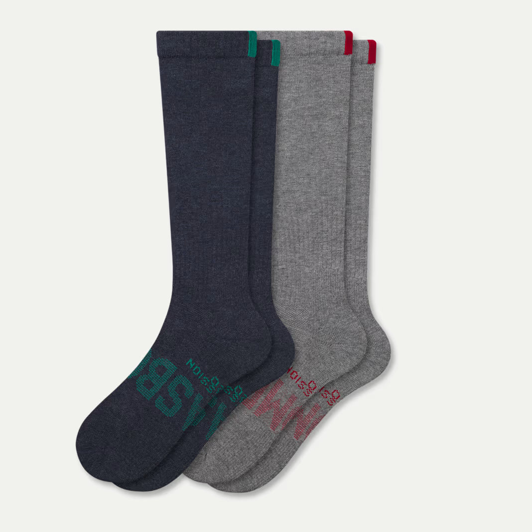 Women’s Everyday Compression Knee High Sock 2-Pack Gift Box
