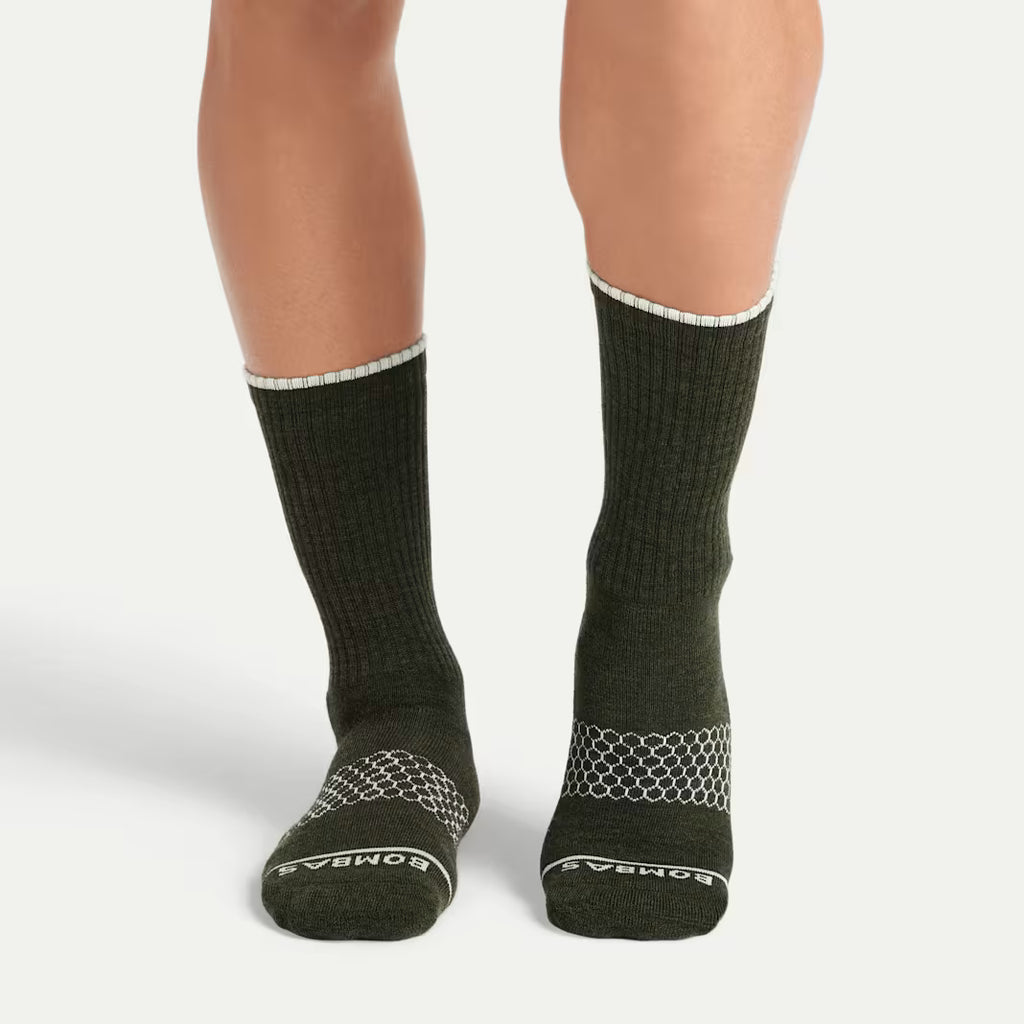 Men's Merino Wool Blend Calf Sock 4-Pack