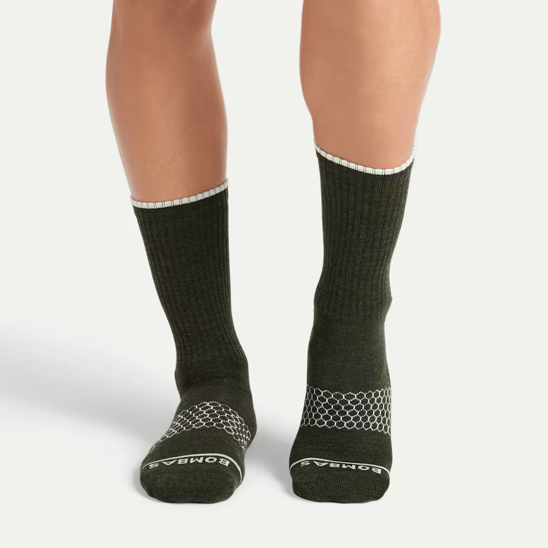 Men's Merino Wool Blend Calf Sock 4-Pack